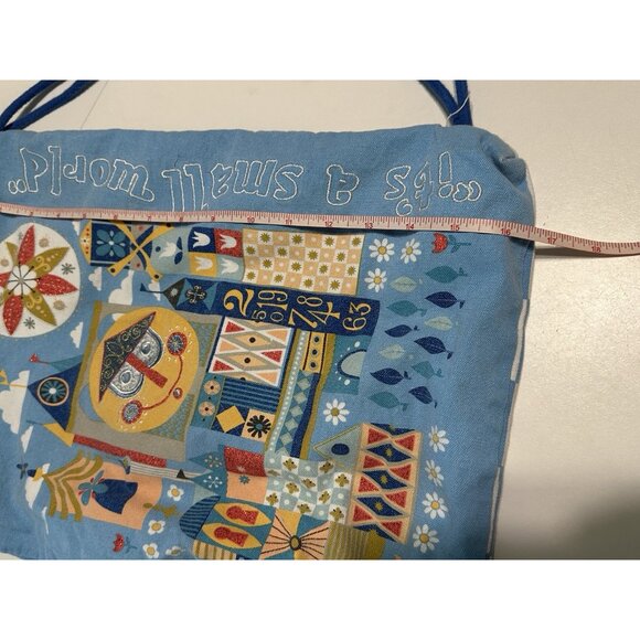 DISNEY PARKS It’s A Small World Drawstring Tote Bag Cinch Sack Backpack - Picture 6 of 6